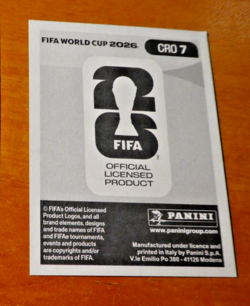 PANINI FOOTBALL FIFA WORLD CUP STICKER CARD CARTE SUTALO CRO 7 MINT 2026 - Image 2