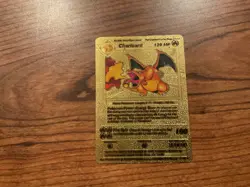 Charizard 120 HP Gold Foil Pokemon Card 4/102 Fan Art - Image 1