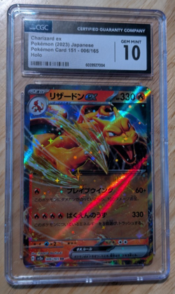 Charizard ex 006/165 Sv2a: Pokemon Card 151 Holo (Japanese) CGC Gem Mint 10 - Image 1