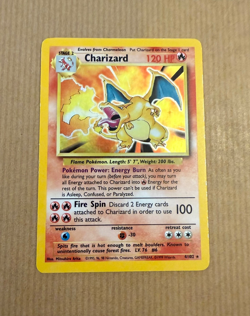 Pokemon Charizard 4/102 - Base Set 1999 - Holo Rare Card - WOTC - Image 1