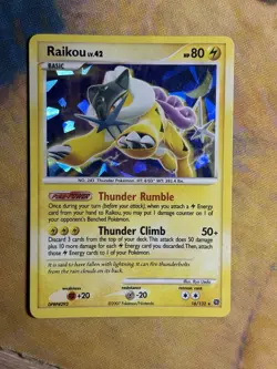 Raikou 16/132 Cracked Ice Holo DP Secret Wonders Deck Tin Exclusive Pokemon Card - Image 2