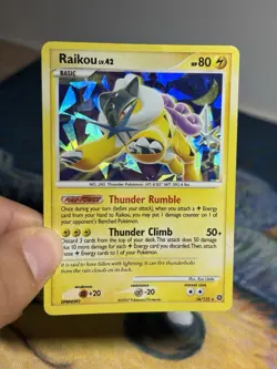 Raikou 16/132 Cracked Ice Holo DP Secret Wonders Deck Tin Exclusive Pokemon Card - Image 3
