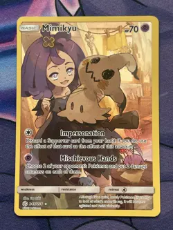 2019 Pokemon Card Sun & Moon Cosmic Eclipse Mimikyu 245/236 Secret Rare NM - Image 1