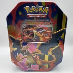Pokemon TCG Mega Charizard Y ex Tin New Factory Sealed 4 Booster Packs - Image 1