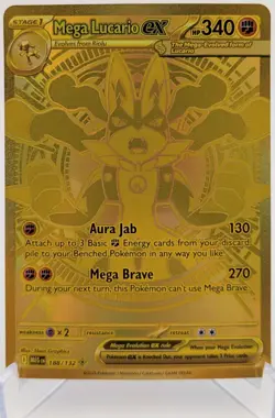 Pokemon Mega Evolution - Mega Lucario EX 188/132 - NM (B) - Image 1