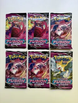 Pokemon TCG FUSION STRIKE Booster Packs Sealed Lot Of 6 - Image 1