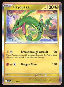 Pokemon TCG - Rayquaza Holo ME: Ascended Heroes 153/217 NM - Image 1