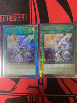YuGiOh 3x Ultimate Slayer (Quarter Century Secret Rare) Playset RA02-EN070 NM - Image 3