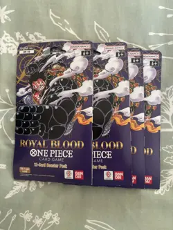 4 One Piece TCG Royal Blood Sleeved Blister Booster Packs (OP-10) - - Image 1