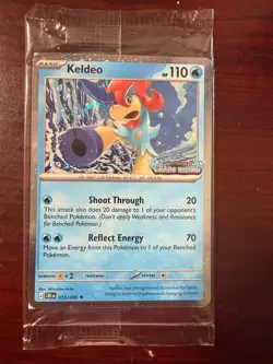 Pokemon Keldeo 19/86 Chaos Rising Stamped Promo – Sealed Exclusive Holo Card - Image 1
