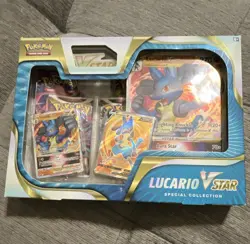 Pokemon TCG Lucario VSTAR Special Collection Box English 5 Cards 2022 - Image 1