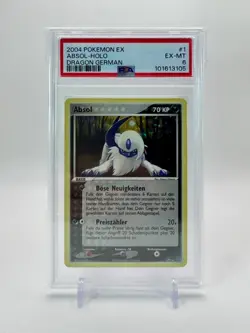 Absol Holo Foil 01/97 2004 Pokemon Card EX Dragon PSA 6 EX MINT GERMAN - Image 1