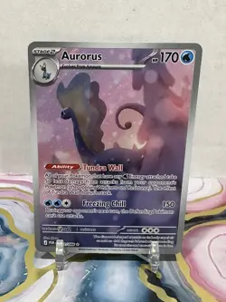 Aurorus 092/088 Illustration Rare Full Art Pokemon Card Perfect Order English - Image 1