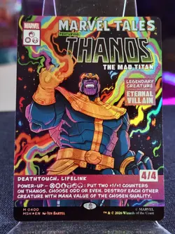 Thanos, The Mad Titan Borderless #400 Marvel Super Heroes NM Foil - Image 1