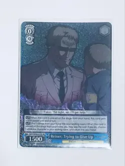 Attack on Titan Reiner Falco SR English Weiss Schwarz Trading Card Used - Image 1