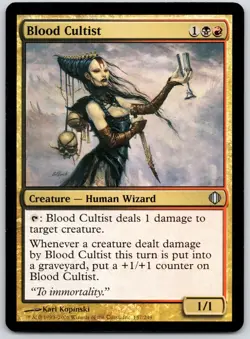 Blood Cultist 157 Uncommon Shards of Alara Magic: The Gathering Near Mint - Image 1