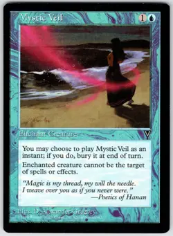 Mystic Veil Common Visions Magic: The Gathering Lightly Played - Image 1