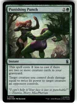 Punishing Punch 180 Uncommon Marvel Super Heroes Magic: The Gathering Foil NM - Image 1