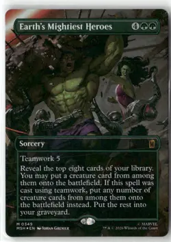 Earth's Mightiest Heroes (Borderless) 349 Marvel Super Heroes Magic: Foil NM - Image 1