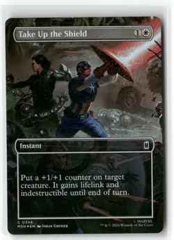 Take Up the Shield (Borderless) 348 Marvel Super Heroes Magic: Foil NM - Image 1