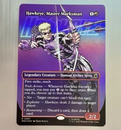 Hawkeye, Master Marksman (Borderless) 367 Marvel Super Heroes Magic:Foil NM - Image 1