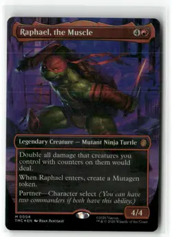 Raphael, the Muscle (Borderless) 4 Commander: Teenage Mutant Ninja Turtles Foil - Image 1