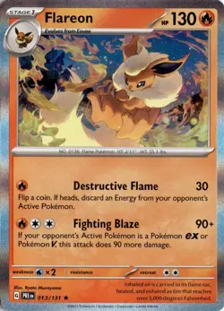 Flareon 013/131 SV: Prismatic Evolutions Pokemon Card TCG - Image 1