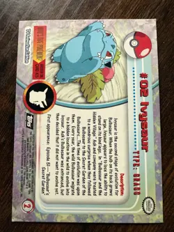 Ivysaur #02 Topps Foil Pokemon - Image 2