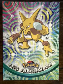 Alakazam #65 Topps Blue Logo Trading Cards Series 1 Pokemon Non-Holo Near Mint - Image 1