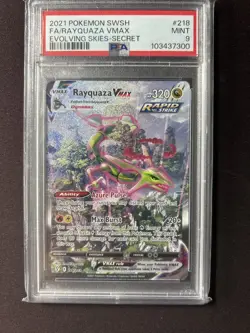 Rayquaza VMAX Evolving Skies EVS218 PSA 9 Pokemon TCG - Image 1