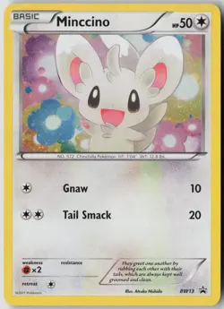 Minccino (Cosmos Holo) BW13 Holo Promo Black And White Promo Pokemon Holo MP - Image 1