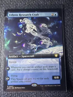 R 0027 Uthros Research Craft Commander EXTENDED ART Rare Edge of Eternities MTG - Image 1