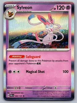 Sylveon 040/131 Holo Rare Prismatic Evolutions Pokemon Holo Near Mint - Image 1