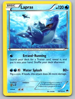 Lapras 28/122 Uncommon BREAKpoint Pokemon Lightly Played - Image 1