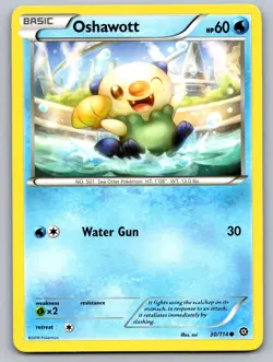 Oshawott 30/114 Common Steam Siege Pokemon Lightly Played - Image 1