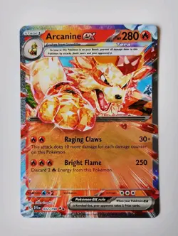 Pokemon - Arcanine ex - 032/198 - Scarlet & Violet - Half Art Card Pack Fresh - Image 1