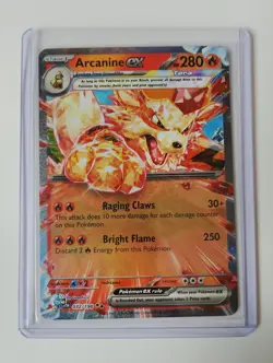 Pokemon - Arcanine ex - 032/198 - Scarlet & Violet - Half Art Card Pack Fresh - Image 4