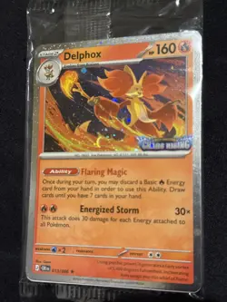 Delphox Rare 013/086 Stamped Best Buy Promo SEALED Chaos Rising Pokemon - Image 1