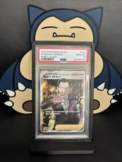 2020 Pokemon Rebel Clash Boss's Orders #189 Full Art PSA 10 - Image 1