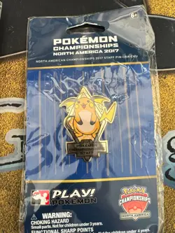 Pokemon SEALED 2017 NAIC North America International Championships STAFF Pin - Image 1