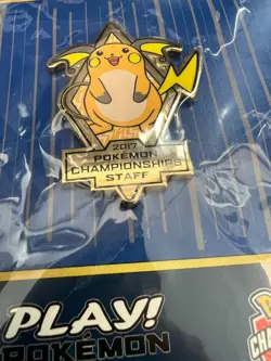 Pokemon SEALED 2017 NAIC North America International Championships STAFF Pin - Image 2