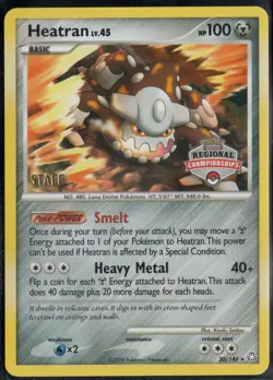 Pokemon Heatran 30/146 Regional Championships STAFF Promo 2008-2009 NM!! - Image 1