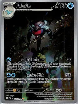 Palafin 225/091 Illustration Rare Paldean Fates Pokemon Holo Near Mint - Image 1