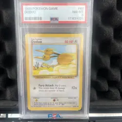 1999 Pokemon Base Set Unlimited #48 Doduo PSA 8 - Image 1