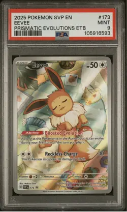 Pokemon TCG 2025 SVP Eevee #173 Sv: Scarlet & Violet Promo Holo EN PSA 9 - Image 1