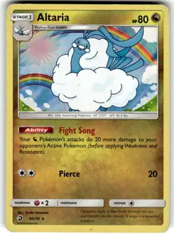 Altaria 40/70 Holo Rare Dragon Majesty Pokemon Holo Lightly Played - Image 1