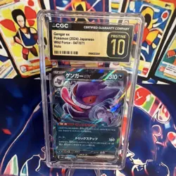 CGC Pristine 10 Gengar ex 047/071 SV5k Wild Force Holo Double Rare JP 2024 - Image 1