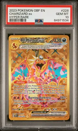 Charizard EX 228/197 Hyper Rare Obf En-obsidian Flames Pokemon PSA 10 - Image 1