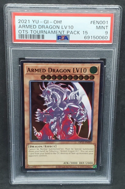 Yugioh PSA 9 MINT Armed Dragon LV10 OP15-EN001 OTS Pack 15 Ultimate Rare - Image 1