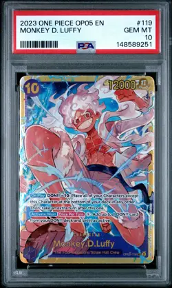 2023 ONE PIECE OP05-AWAKENING OF THE NEW ERA #119 MONKEY D. LUFFY PSA 10 - Image 1